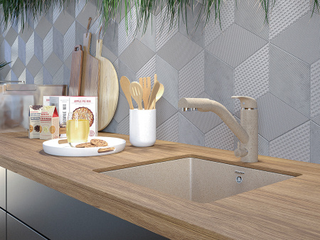 Смеситель для кухни Paulmark HESSEN He213017-302 на мойку бежевый